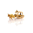 Ogden of Harrogate Jewellery 9ct Yellow Gold Reindeer & Sleigh Charm