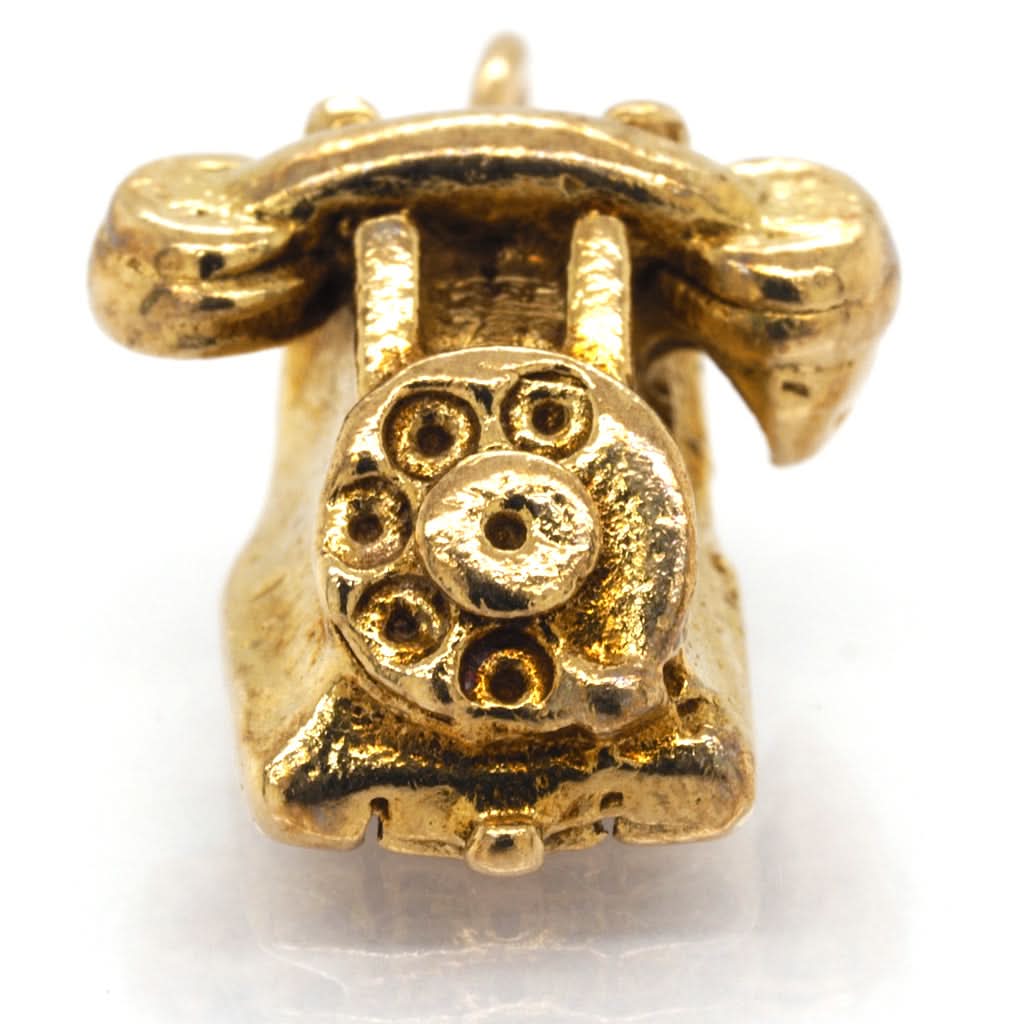 Ogden of Harrogate Jewellery 9ct Yellow Gold Telephone Charm