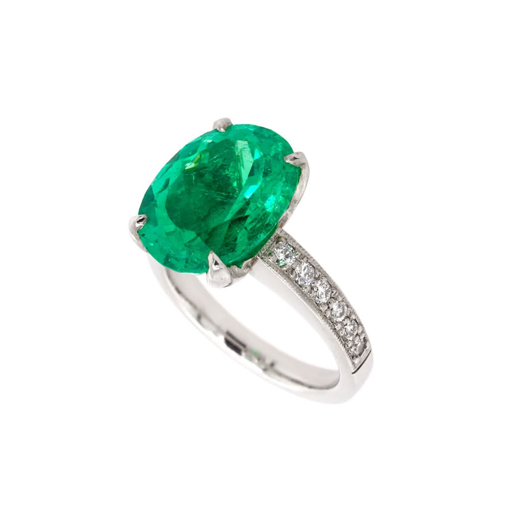 Ogden of Harrogate Jewellery A Fine Colombian Emerald Single Stone Ring