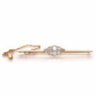 Ogden of Harrogate Jewellery A Gold, Platinum and Diamond Bar Brooch