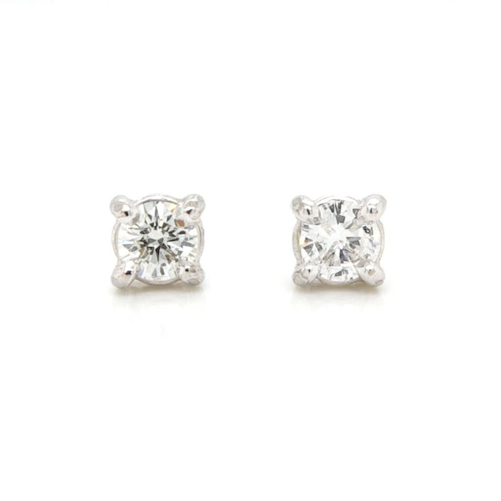 Ogden of Harrogate Jewellery A Pair of 18ct White Gold and Diamond Single Stone Earrings, 0.37cts