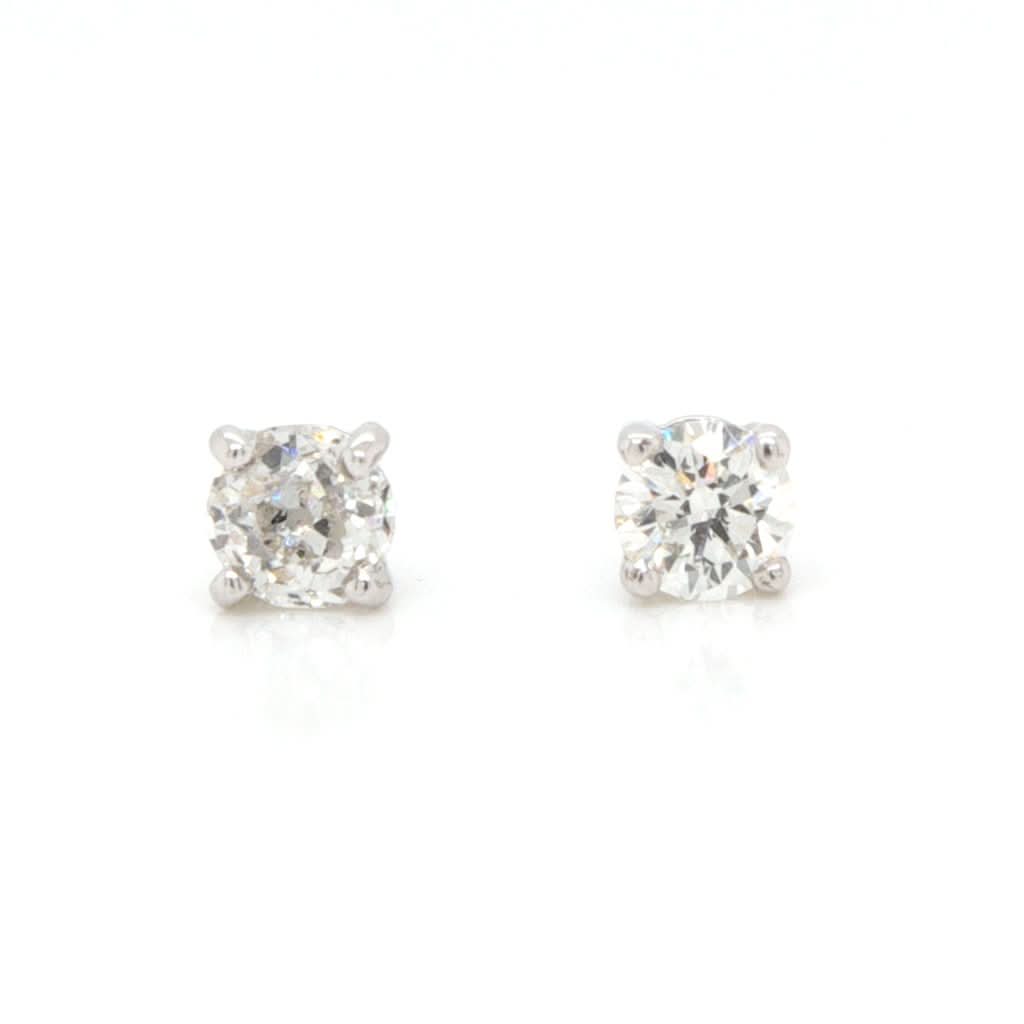 Ogden of Harrogate Jewellery A Pair of 18ct White Gold and Diamond Single Stone Earrings, 0.51cts