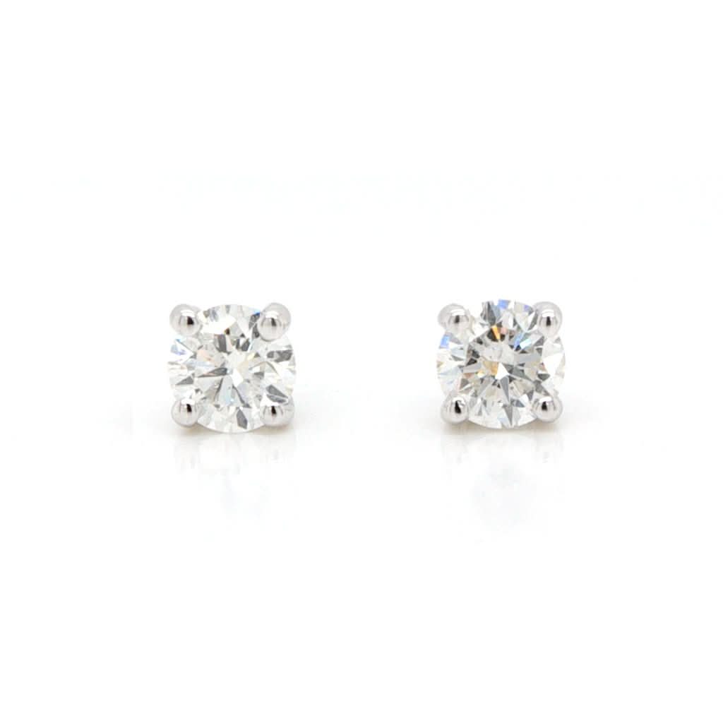 Ogden of Harrogate Jewellery A Pair of 18ct White Gold and Diamond Single Stone Earrings, 0.82cts