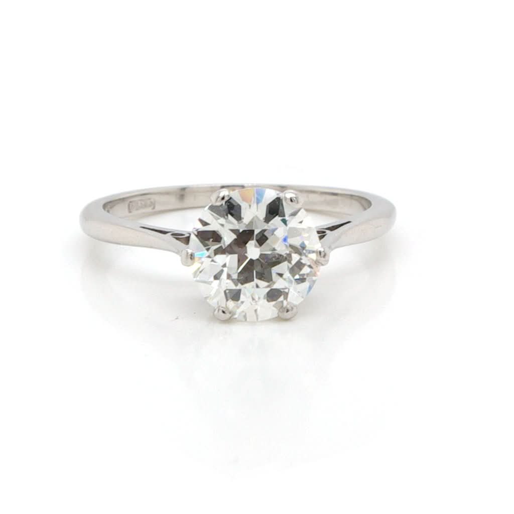 Ogden of Harrogate Jewellery A Platinum Single Stone, Old Cut Diamond Ring circa 1930’s