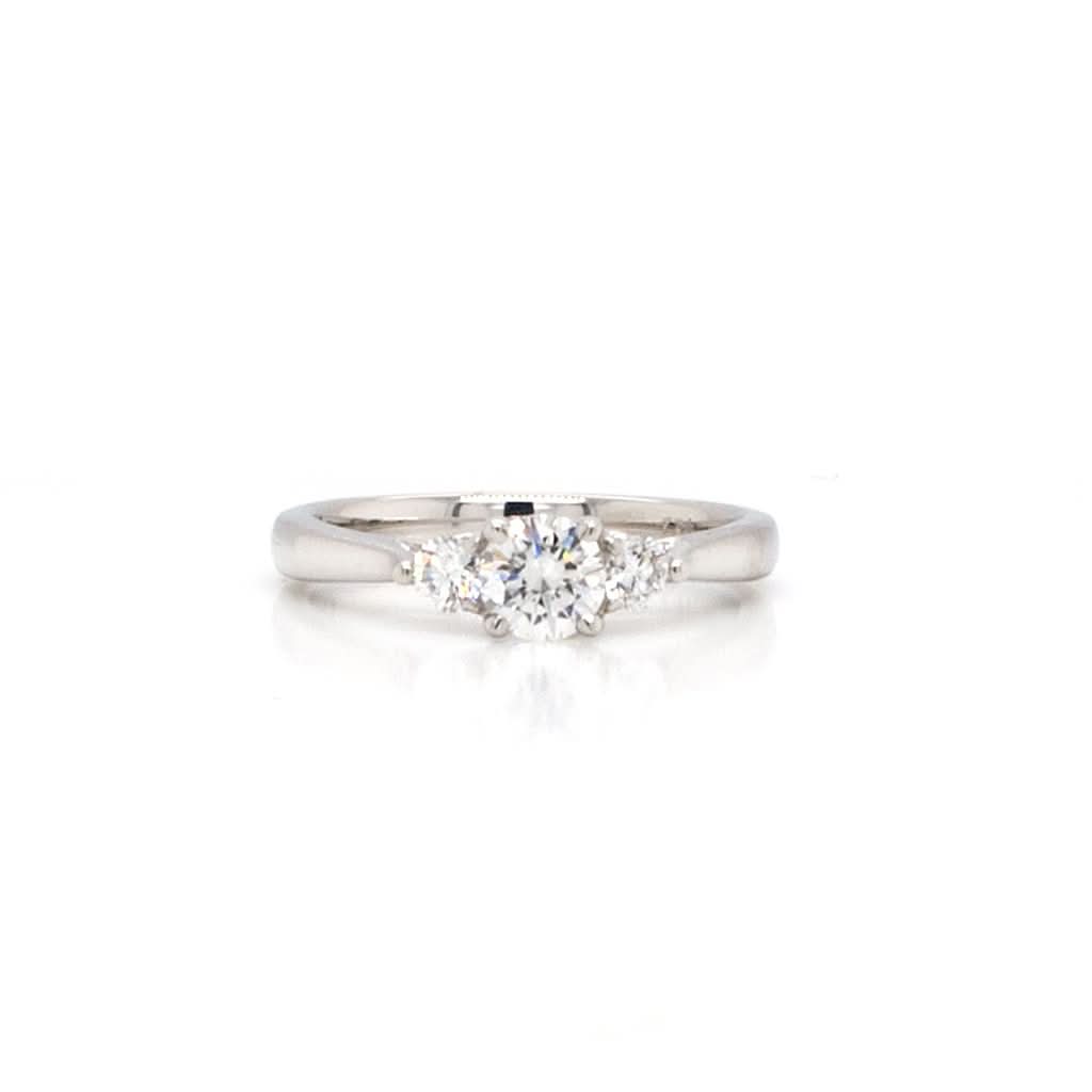 Ogden of Harrogate Jewellery A Platinum Three-Stone Diamond Ring