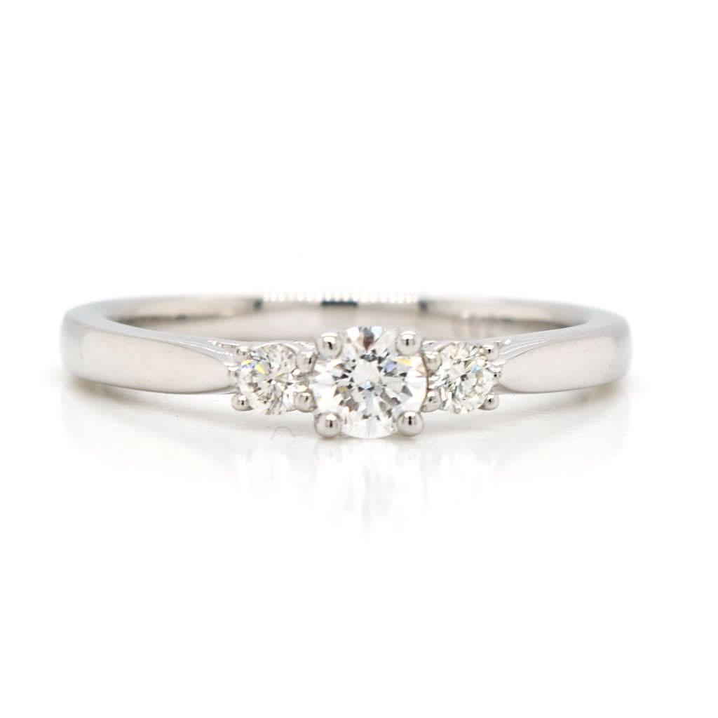 Ogden of Harrogate Jewellery A Platinum Three Stone Diamond Ring