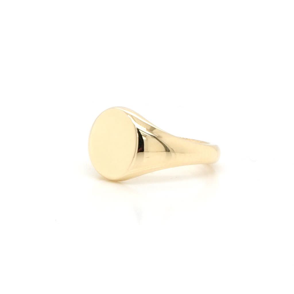 Ogden of Harrogate Jewellery A Small 9ct Gold Plain Oval Signet Ring