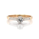Ogden of Harrogate Jewellery A Vintage 18ct Gold and Platinum Diamond Solitaire Ring