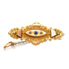 Ogden of Harrogate Jewellery A Vintage 9ct Gold, Diamond and Sapphire Brooch