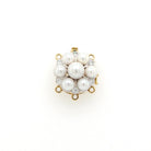 Ogden of Harrogate Jewellery An 18ct Gold, Pearl and Diamond Cluster Pearl Clasp
