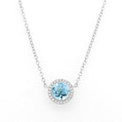 Ogden of Harrogate Jewellery An 18ct White Gold Aquamarine Cluster Pendant