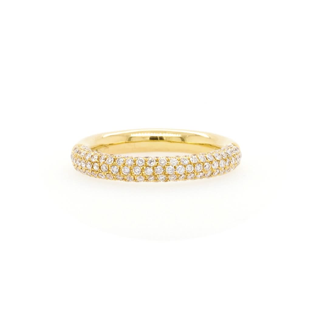 Ogden of Harrogate Jewellery An 18ct Yellow Gold Diamond Half Eternity Ring