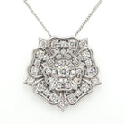 Ogden of Harrogate Jewellery An Ogden of Harrogate 18ct white gold and diamond Yorkshire Rose pendant