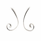 Ogden of Harrogate Jewellery Long Silver Curled Drop Earrings