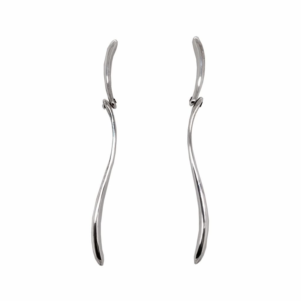 Ogden of Harrogate Jewellery Long Silver Drop Earrings