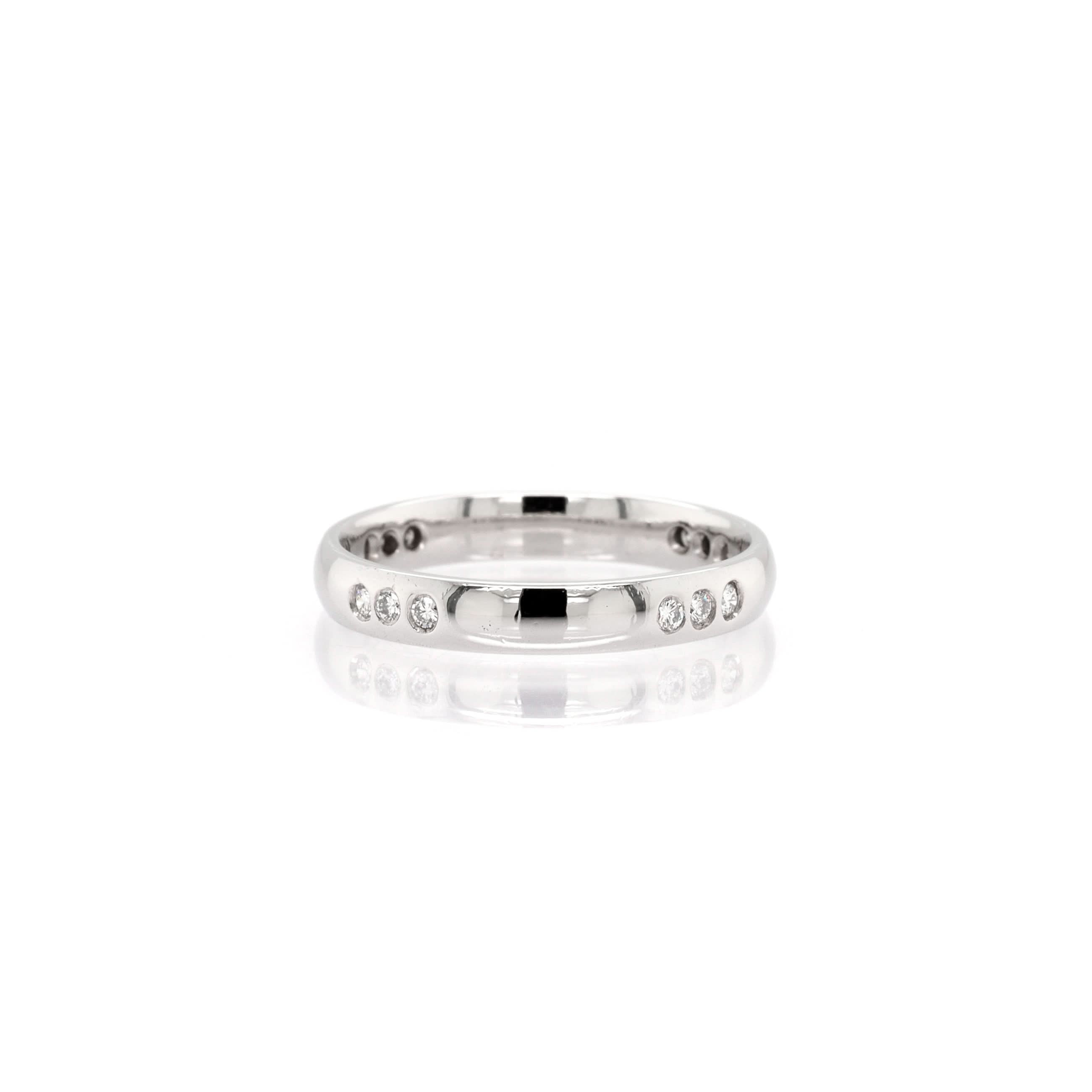 Ogden of Harrogate Jewellery Platinum Diamond-Set Wedding Band