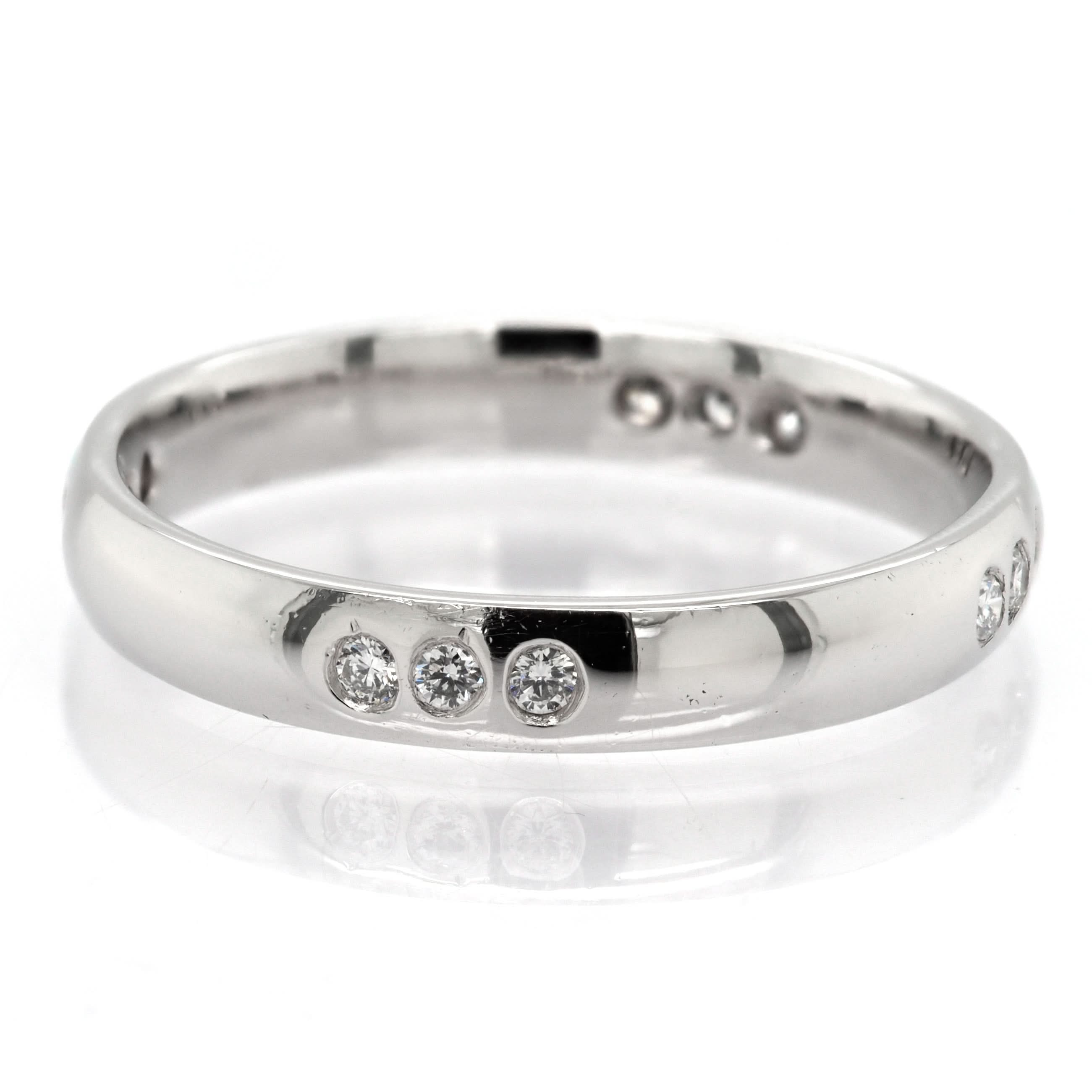 Ogden of Harrogate Jewellery Platinum Diamond-Set Wedding Band