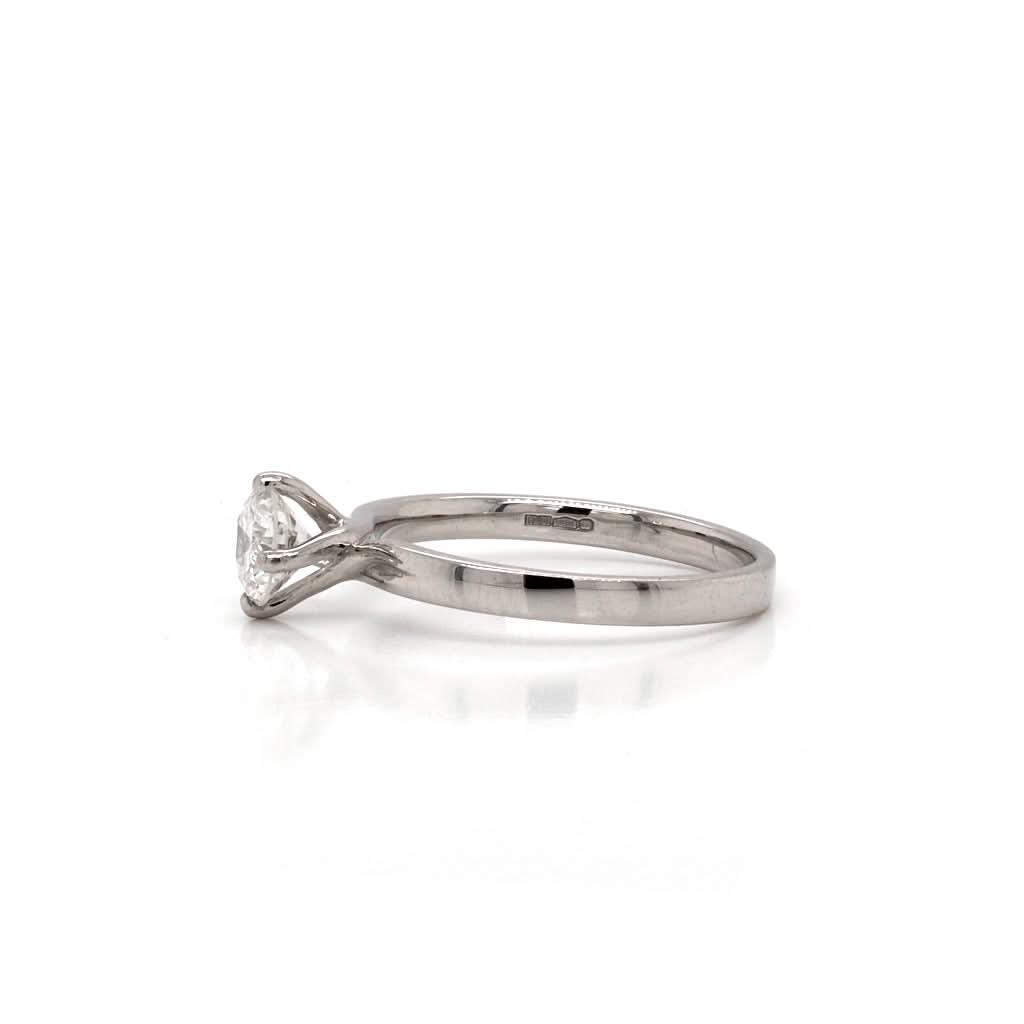 Ogden of Harrogate Jewellery Platinum Diamond Solitaire Twist Ring, 0.84cts