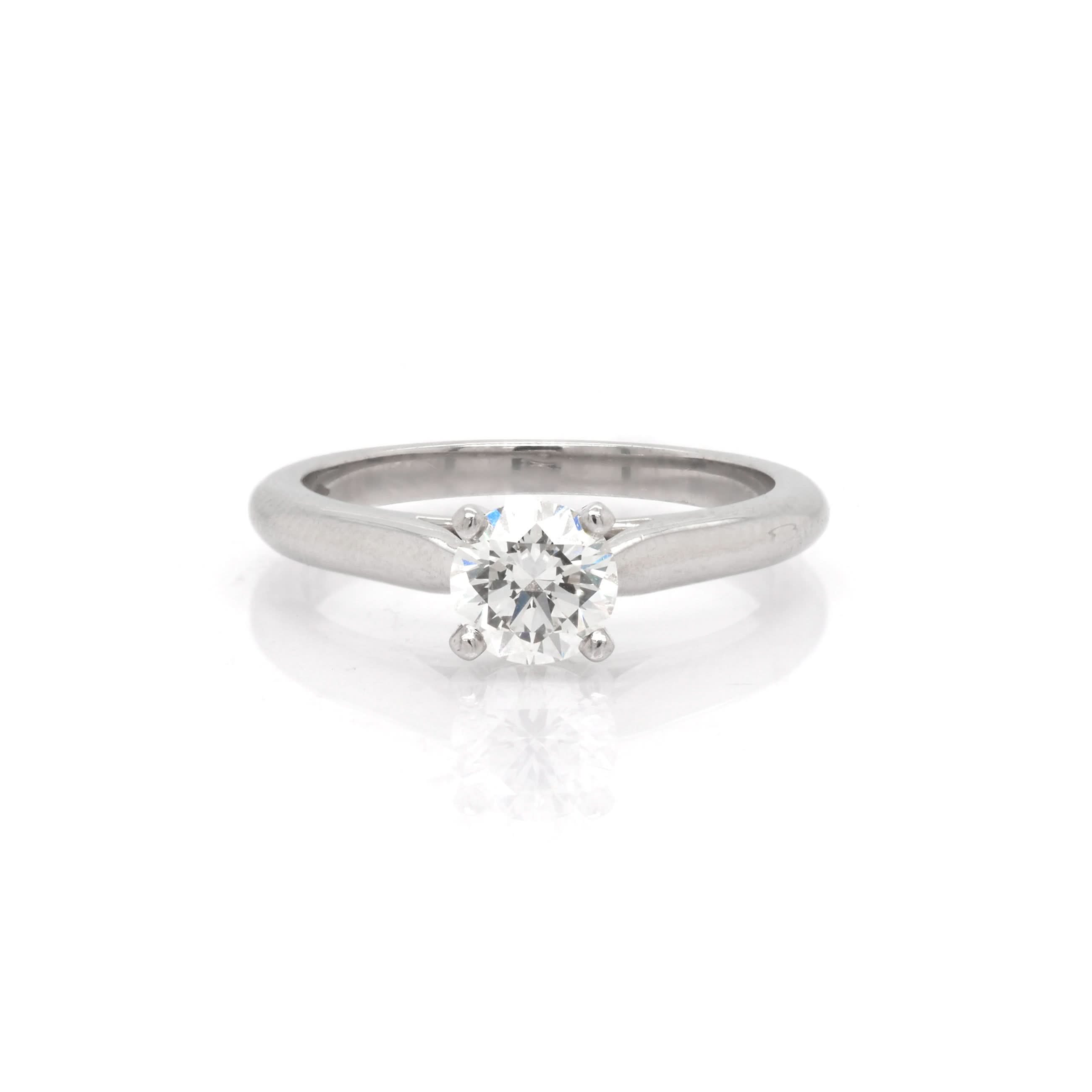 Ogden of Harrogate Jewellery Platinum Single-Stone Diamond Cartier Ring