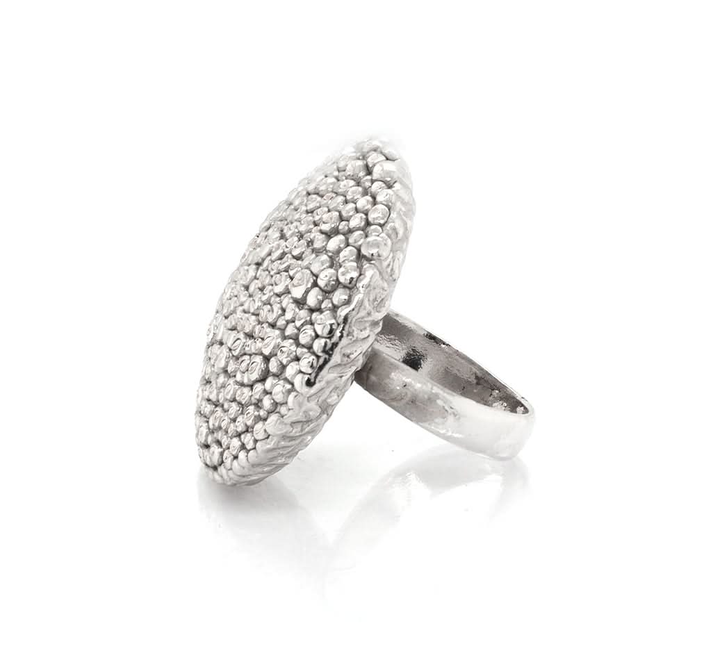 Ogden of Harrogate Jewellery Roberto Coin Silver Beaded Button Ring