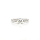 Ogden of Harrogate Jewellery Rosina® A Platinum Single-Stone Diamond Ring with Diamond-set Shoulders