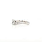 Ogden of Harrogate Jewellery Rosina® A Platinum Single-Stone Diamond Ring with Diamond-set Shoulders