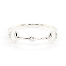 Ogden of Harrogate Jewellery Silver Double Horsebit Oval Bangle