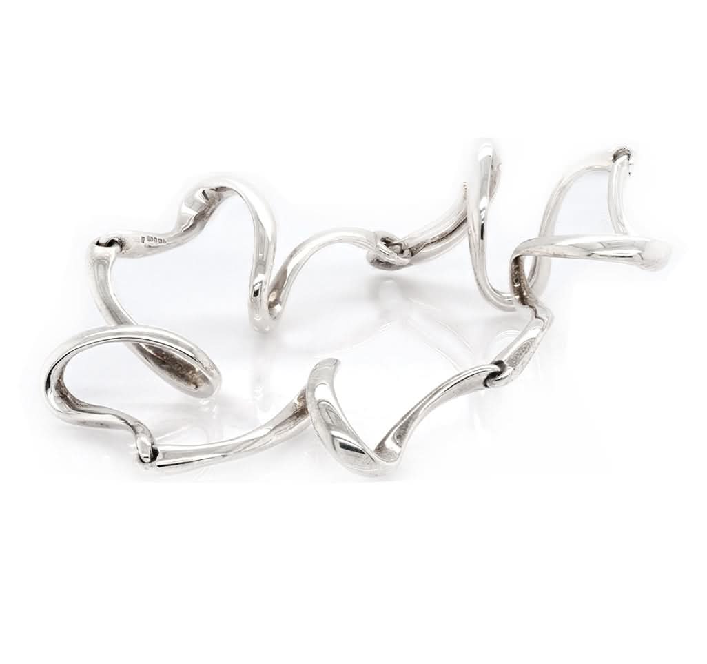 Ogden of Harrogate Jewellery Silver Wavy Link Bracelet