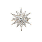 Ogden of Harrogate Jewellery Victorian Star Shaped Silver and Gold Diamond Brooch