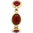 Ogden of Harrogate Jewellery Vintage 18ct Gold and Cabochon Cornelian Bracelet