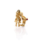 Ogden of Harrogate Jewellery Vintage 9ct Yellow Gold Boy and Girl Charm