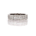 Ogden of Harrogate Jewellery Vintage Favero 18ct White Gold and Diamond Ornate Full Eternity Ring, 2.10cts