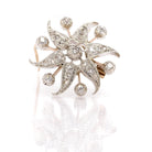 Ogden of Harrogate Jewellery Vintage Star Shaped Silver and Gold Diamond Brooch