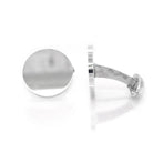 Ogden of Harrogate Mens Accessories Silver Round Plain Cufflinks