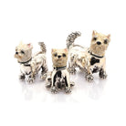Ogden of Harrogate Silverware Homewares Gifts Italian-Made Silver and Enamel Family of West Highland Terriers