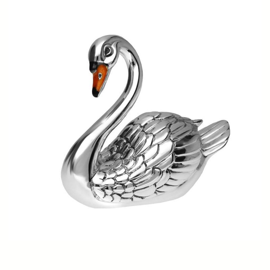 Ogden of Harrogate Silverware Homewares Gifts Silver and Enamel Large Swan