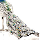 Ogden of Harrogate Silverware Homewares Gifts Silver and Enamel Peacock