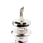 Ogden of Harrogate Silverware Homewares Gifts Silver and Glass Mini Decanter with Silver Golfer Stopper