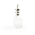 Ogden of Harrogate Silverware Homewares Gifts Silver and Glass Mini Decanter with Silver Golfer Stopper