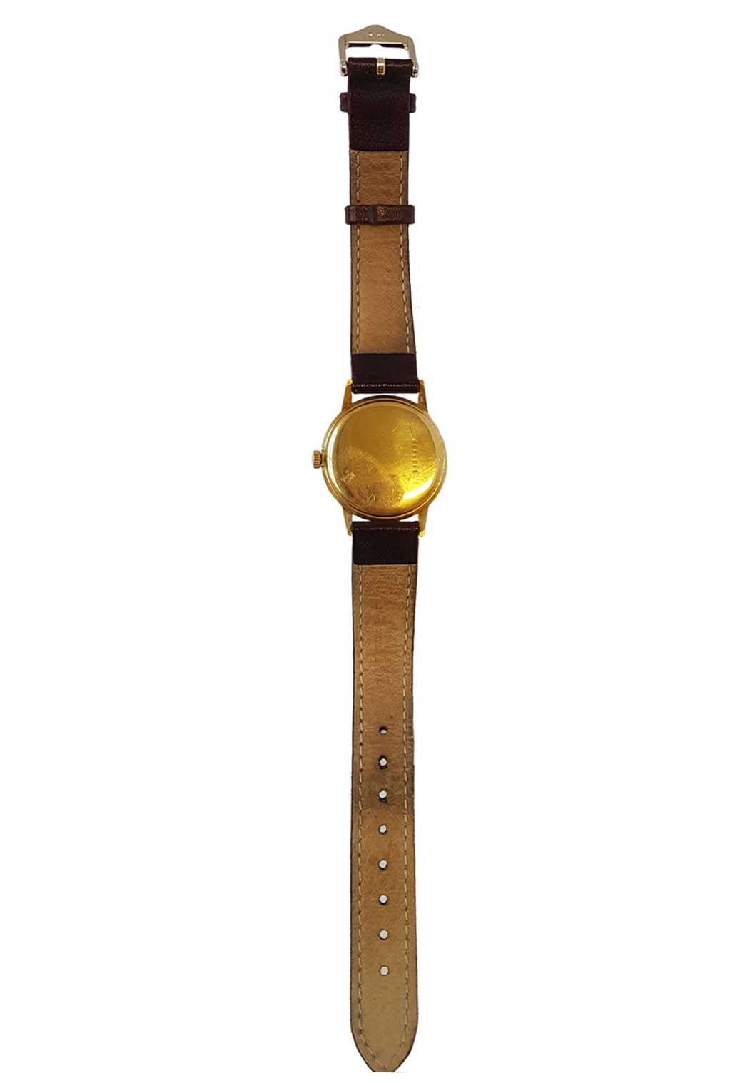 Ogden Vintage Watches Ogden Vintage Watch Zenith 18ct Gold and Silvered Dial Manual Wind Vintage Watch